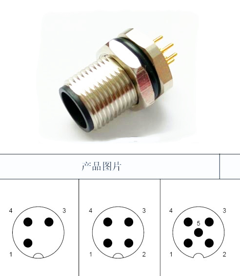 m12連接器4針接線(xiàn)圖